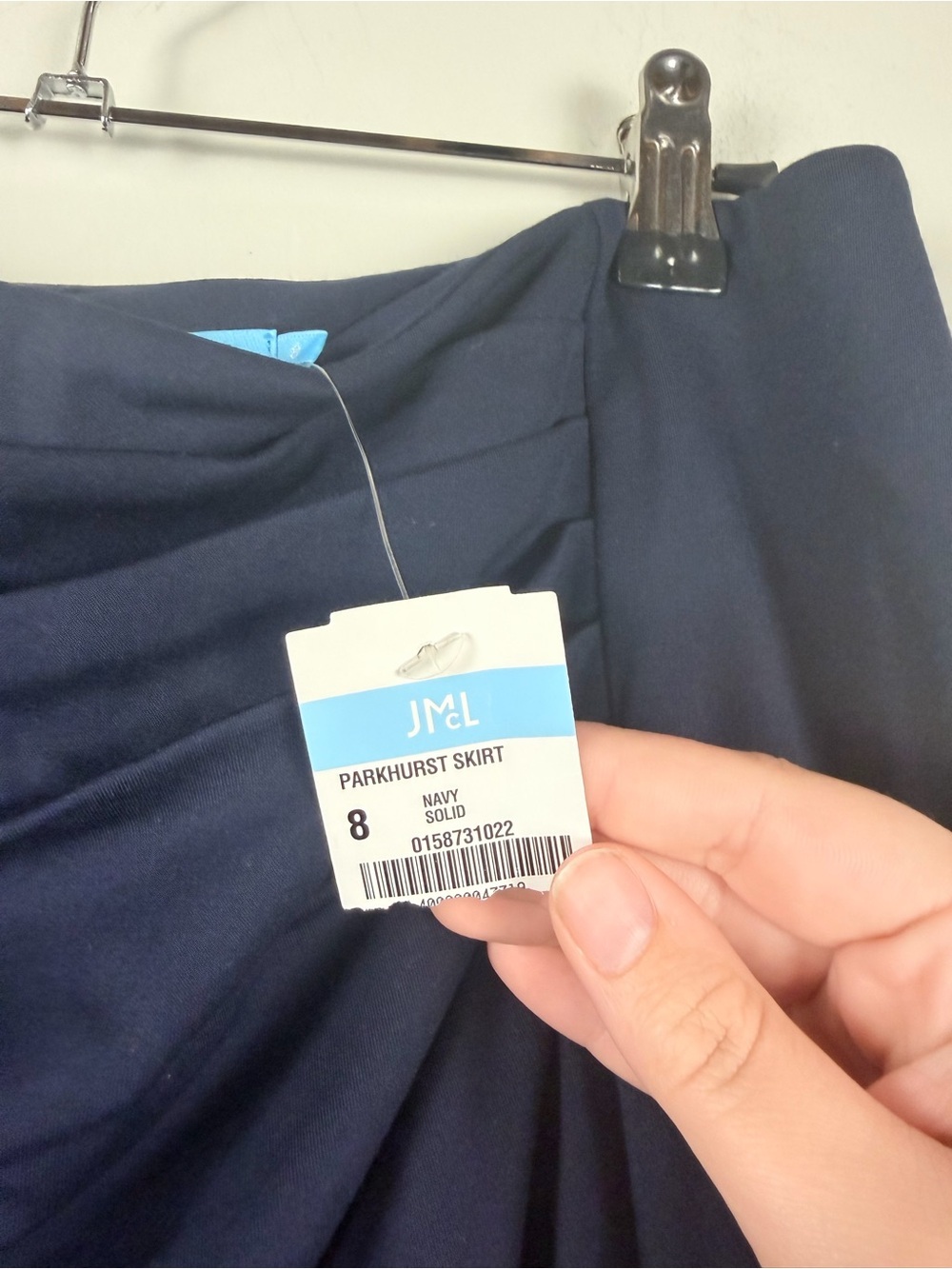 New J.McLaughlin parkhurst navy side ruched workwear skirt size 8 - Picture 4 of 8